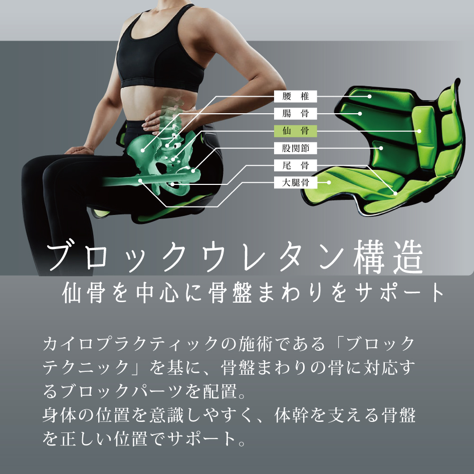 姿勢ケアシート Style Athlete2 スタイル MTG アスリートツー 骨盤矯正 腰痛 オフィス 姿勢改善 ボディメイク 関連画像3