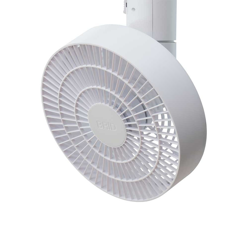 BRID ダクトレールファン Duct Rail Fan DC+ ホワイト　① BRID ダクトレールファン3D DUCT RAIL FAN 3D 風量5段階 360°送風 低