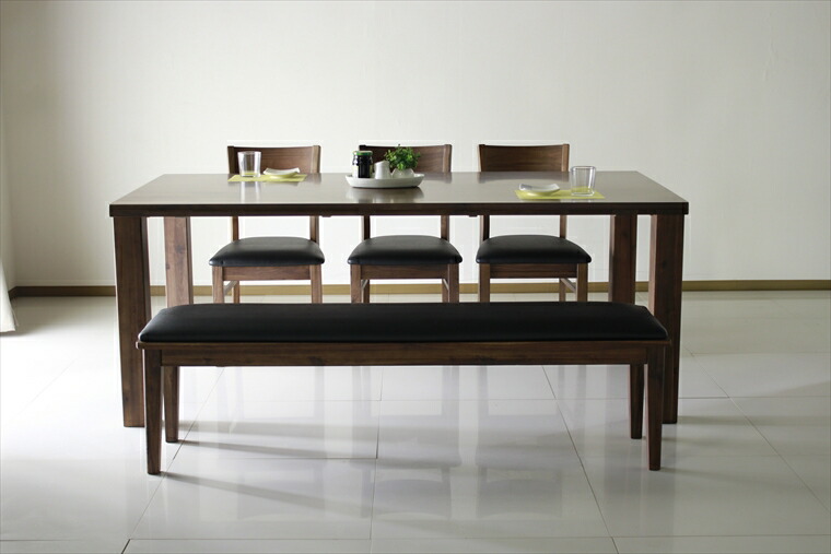 【キンタさん】115×62　ダイニングテーブル+ベンチ　ジャコビーン hokuo_156-bilt-dining160-3set