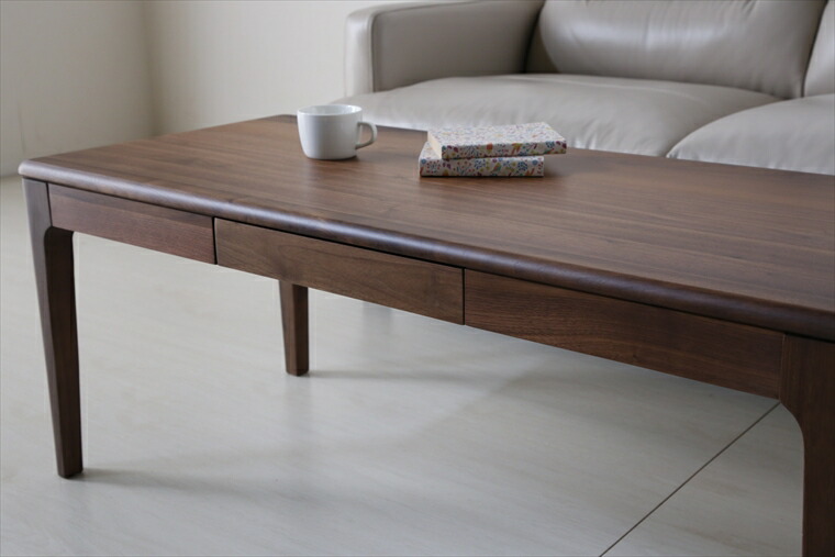 ローテーブル ウォールナット 高級感 おしゃれ 無垢材 幅110 奥行50 高