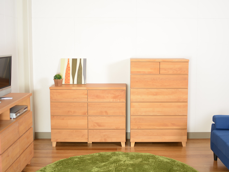 ハイチェスト たんす チェスト 幅80 フルオープン 引き出し 6段 高さ