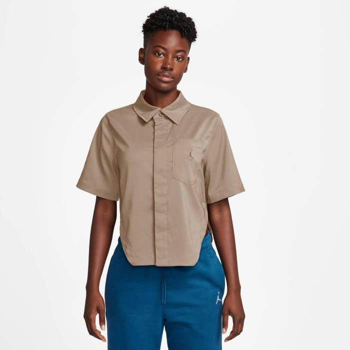 ナイキ ジョーダン Jordan 【 Crop Short Sleeve Woven Top Women's 】 レディース