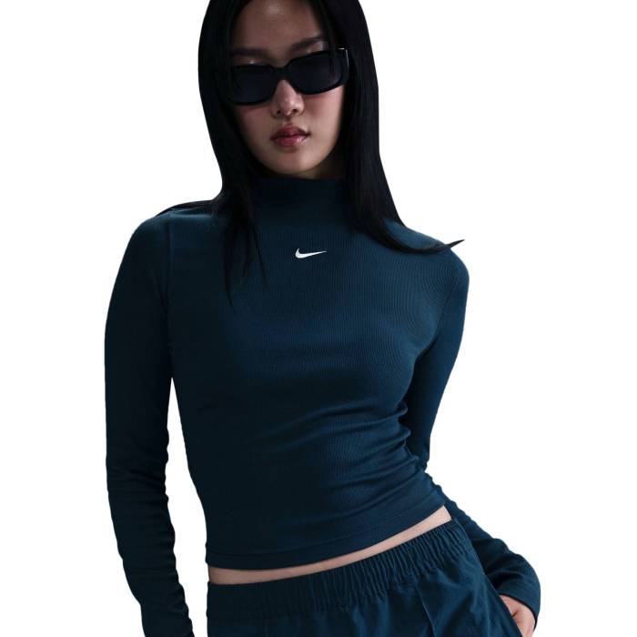 ナイキ Nike 【 Nsw Essential Rib Mock Long Sleeve Top Women's 】 レディース
