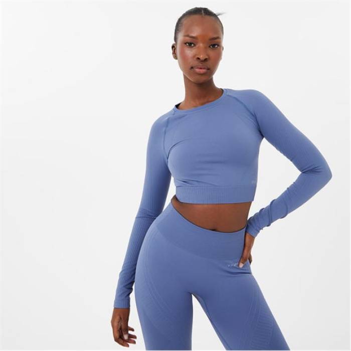 Usa Pro 【 Sleeve Seamless Crop Top Women 】 ファッション レディースファッション トップス Tシャツ カットソー レディ