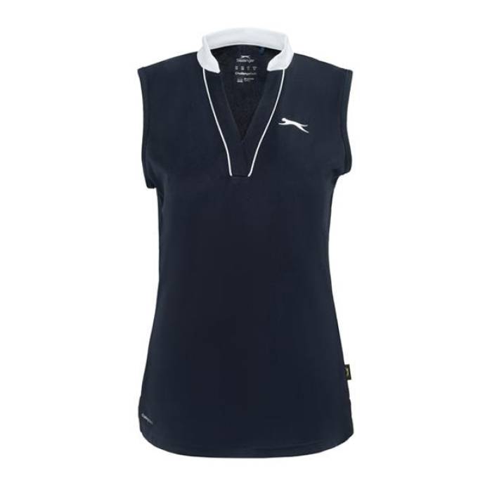 Slazenger 【 Sleeveless Polo Shirt Womens Women 】 ファッション レディースファッション トップス ポロシャツ レディース