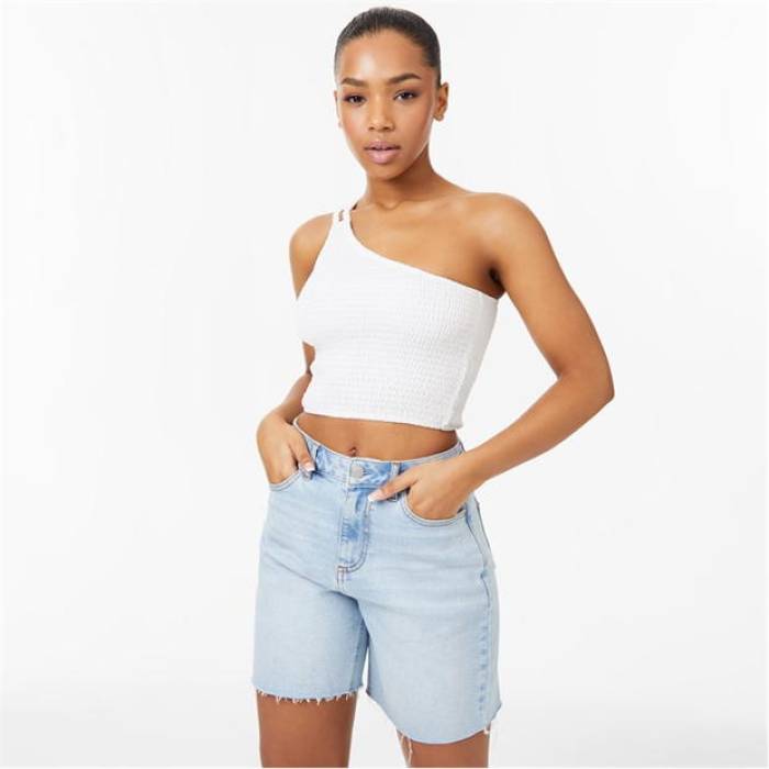 ジャック ウィルス Jack Wills 【 One Shoulder Shirred Top Women 】 レディース