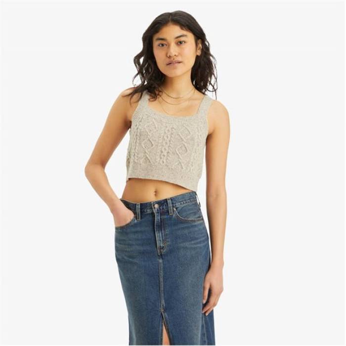 リーバイス Levis 【 Primrose Cable Tank Oatmeal He Women 】 レディース