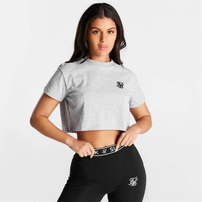シックシルク Siksilk 【 Cropped T-Shirt Womens Women 】 レディース