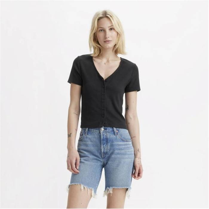 リーバイス Levis 【 Short Sleeve Striped T-Shirt Women 】 レディース