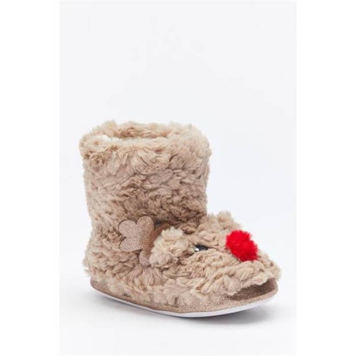 Be You y Kids Christmas Reindeer Slippers Kids z WjA LbY
