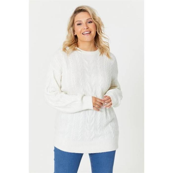 Be You 【 Oversize Cable Jumper Women 】 ファッション レディースファッション トップス その他トップス レディース