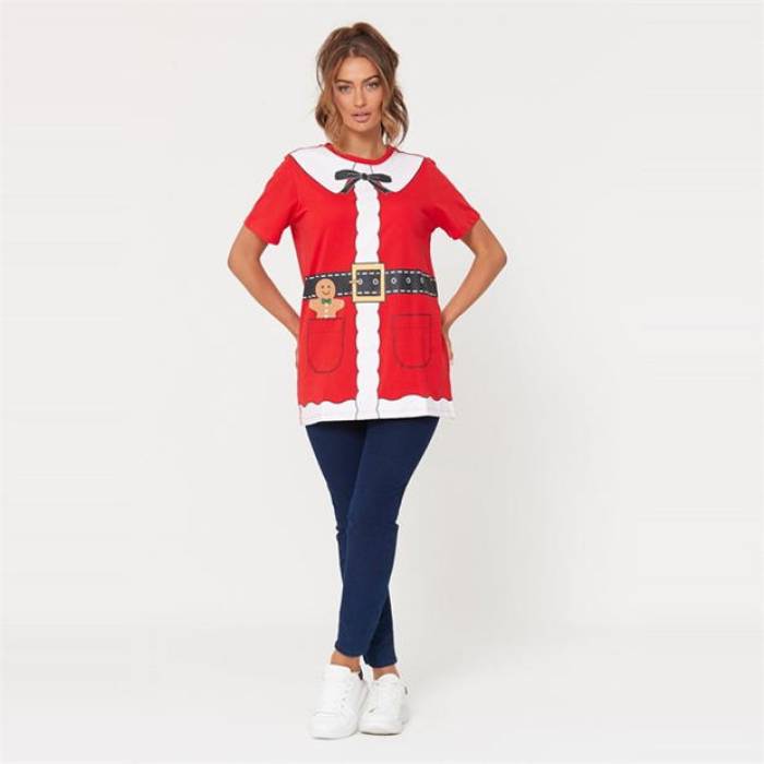 Be You 【 Mrs Claus T-Shirt Women 】 ファッション レディースファッション トップス Tシャツ カットソー レディース