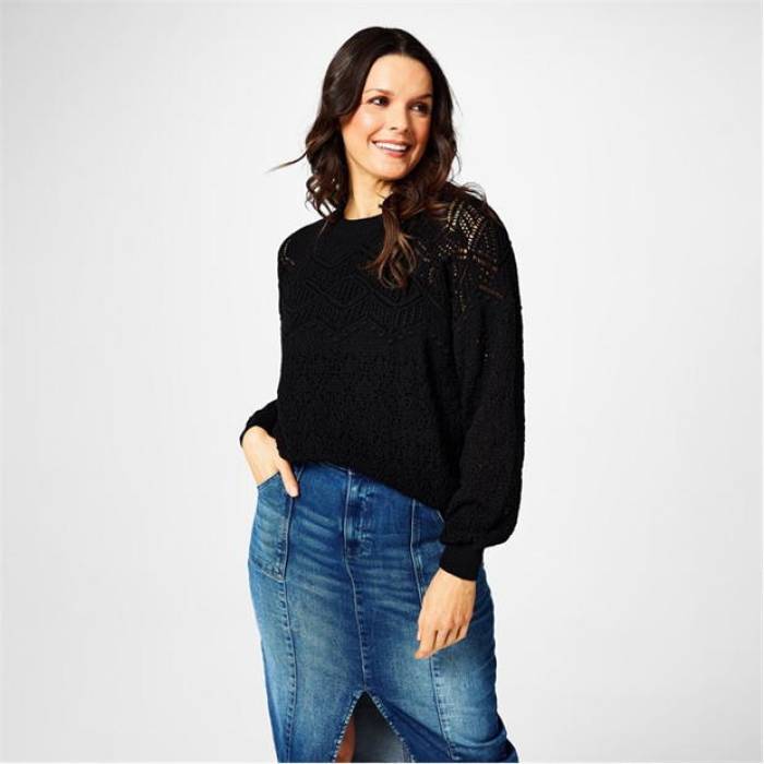 Biba 【 Pointelle Knitted Jumper Women 】 ファッション レディースファッション トップス ニット セーター レディース