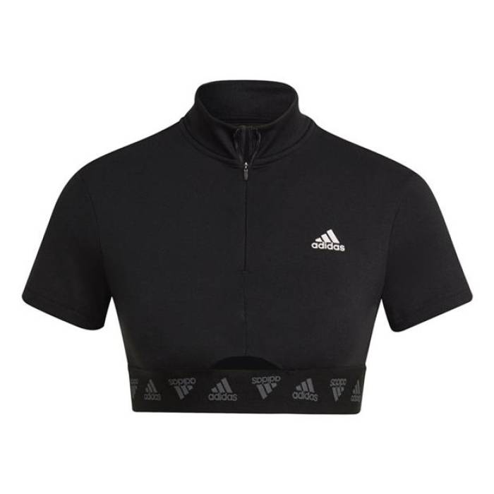 アディダス Adidas 【 Hyperglam Quarter-Zip Crop Top Women's Women 】 レディース