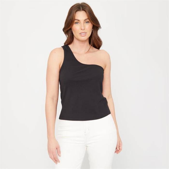 Be You 【 One Shoulder Rib Top Women 】 ファッション レディースファッション トップス タンクトップ レディース