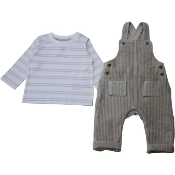 Firetrap  Boys Striped Long-Sleeve Top &amp; Corduroy Dungarees Set Kids  ˥ å