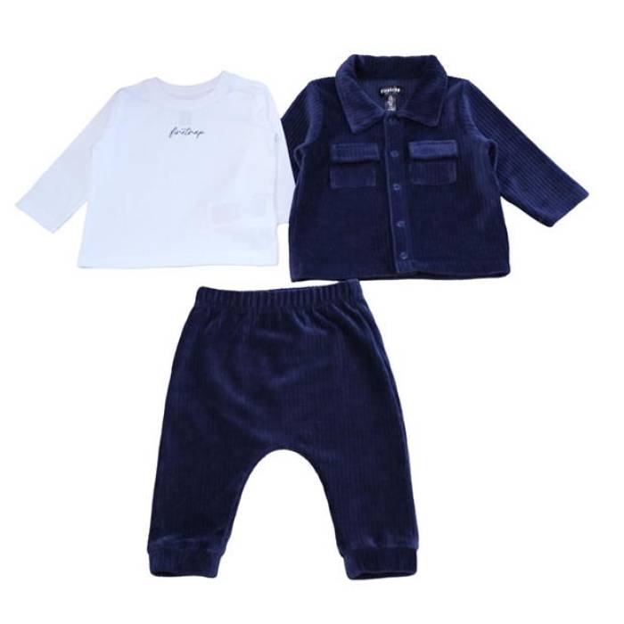 Firetrap  Boys 3-Piece Corduroy &amp; Cotton Outfit Set Kids  ٥ӡ å ޥ˥ƥ ٥ӡ 塼 ¾٥ӡ