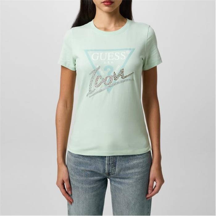 ゲス Guess 【 Icon T-Shirt Women 】 ファッション レディースファッション トップス Tシャツ カットソー レディース