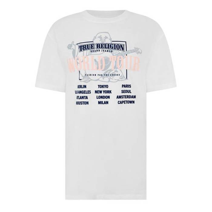 トゥルーレリジョン True Religion 【 World Tour Boyfrien T-Shirt Women 】 レディース