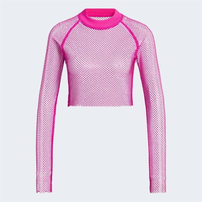 アディダス Adidas 【 Crystal Mesh Cover-Up Long-Sleeve Top Womens Women 】 レディース