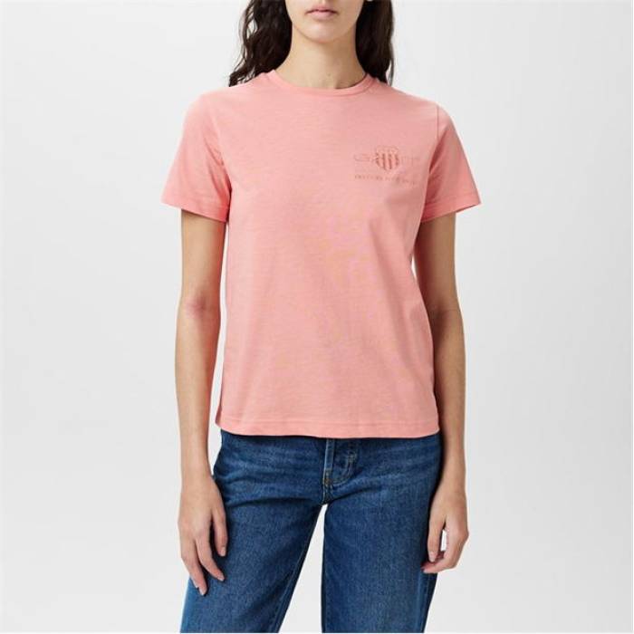 ガント Gant 【 Tonal Shield T-Shirt Women 】 ファッション レディースファッション トップス Tシャツ カットソー レデ