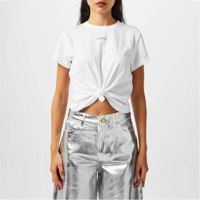 ダナキャランニューヨーク Dkny 【 Stud Logo T-Shirt Women 】 レディース