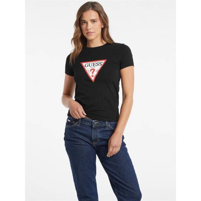 ゲス Guess 【 Triangle Logo T-Shirt Women 】 ファッション レディースファッション トップス Tシャツ カットソー レデ