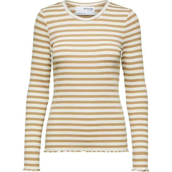 Selected Femme 【 Anna Long Sleeve T-Shirt Women 】 ファッション レディースファッション トップス Tシャツ カットソー レ