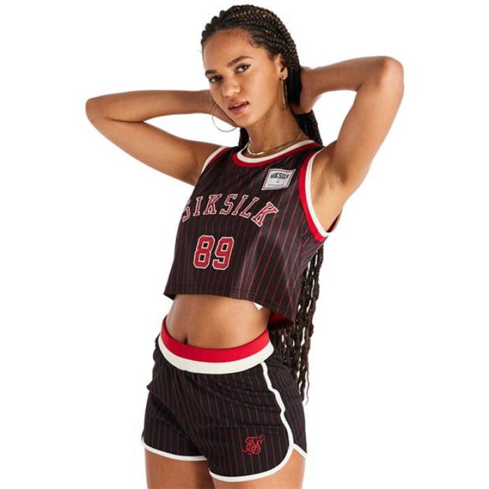 シックシルク Siksilk 【 Baseball Crop Top Women 】 ファッション レディースファッション トップス ベスト ジレ レデ