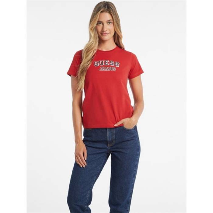 ゲス Guess 【 Varsity Logo T-Shirt Women 】 ファッション レディースファッション トップス Tシャツ カットソー レディ