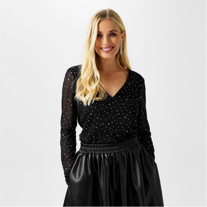 Biba 【 Sequin Mesh Top Women 】 ファッション レディースファッション トップス シャツ ブラウス レディース