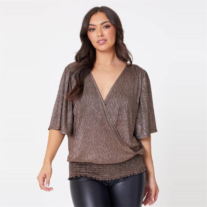 Be You 【 Lurex Wrap Top Women 】 ファッション レディースファッション トップス その他トップス レディース