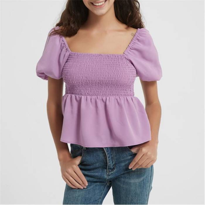 Be You 【 Sleeve Peplum Top Women 】 ファッション レディースファッション トップス シャツ ブラウス レディース