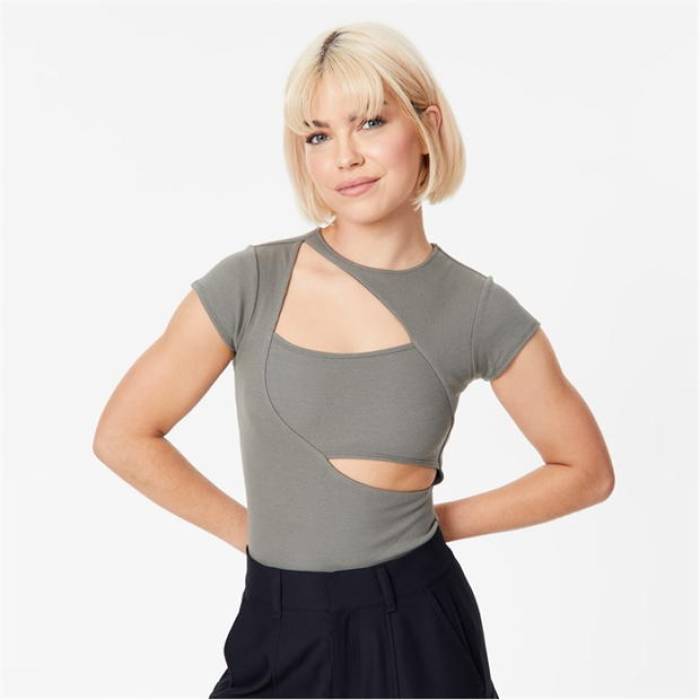 ジャック ウィルス Jack Wills 【 Short Sleeve Slash Bodysuit Women 】 レディース