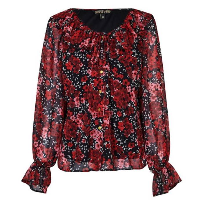 Biba 【 Ruffle Detail Blouse Women 】 ファッション レディースファッション トップス シャツ ブラウス レディース