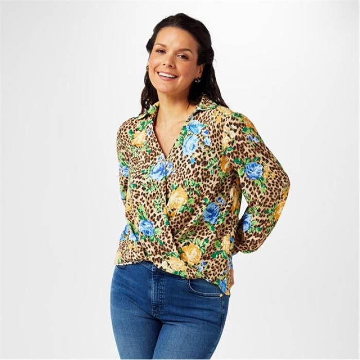Biba 【 Wrap Front Shirt Women 】 ファッション レディースファッション トップス シャツ ブラウス レディース