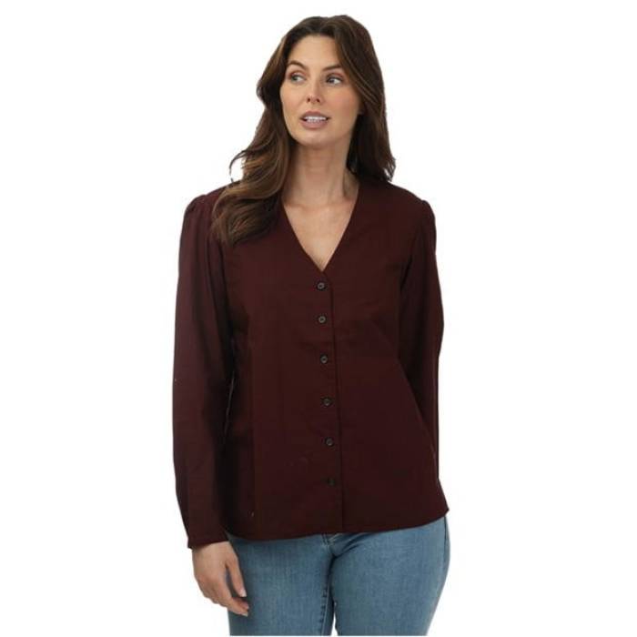 ドッカーズ Dockers 【 V-Neck Woven Blouse Women 】 ファッション レディースファッション トップス シャツ ブラウス レ