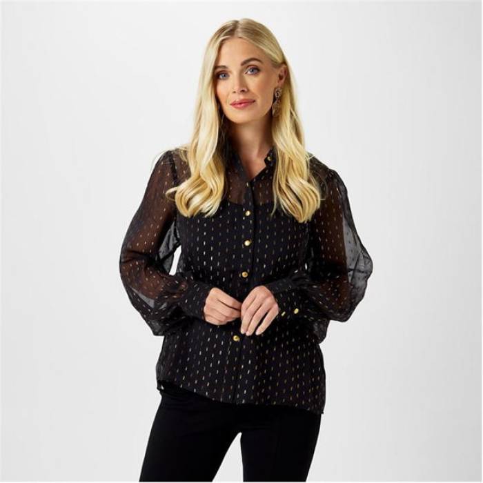 Biba 【 llic Shirt Women 】 ファッション レディースファッション トップス シャツ ブラウス レディース