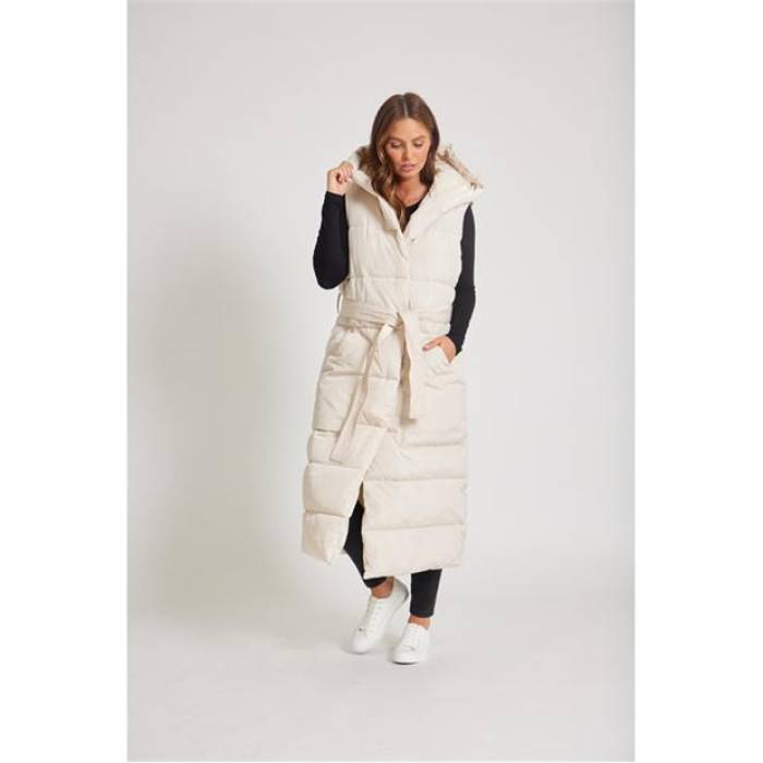 Be You 【 Longline Belted Padded Gilet Women 】 ファッション レディースファッション トップス ベスト ジレ レディース