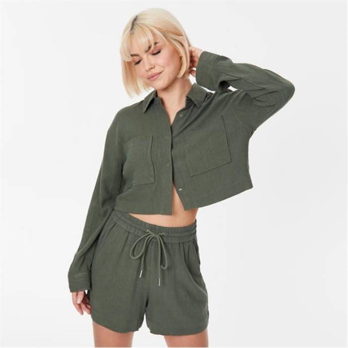 ジャック ウィルス Jack Wills 【 Linen-Blend Shacket Women 】 レディース