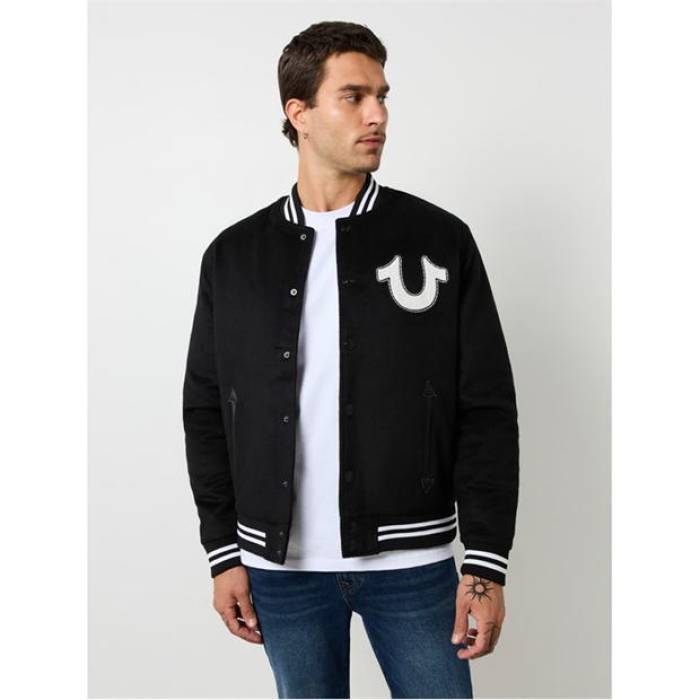 セール! True Religion ベロア ビッグT ジップ ジャケット True Religion ☆ ベロア ビッグ T ジップ ジップ ジャケット