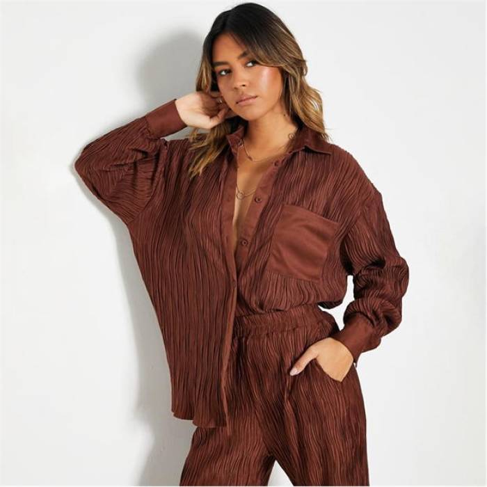 I Saw It First 【 Oversized Crinkled Shirt Women 】 ファッション レディースファッション トップス その他トップス レデ