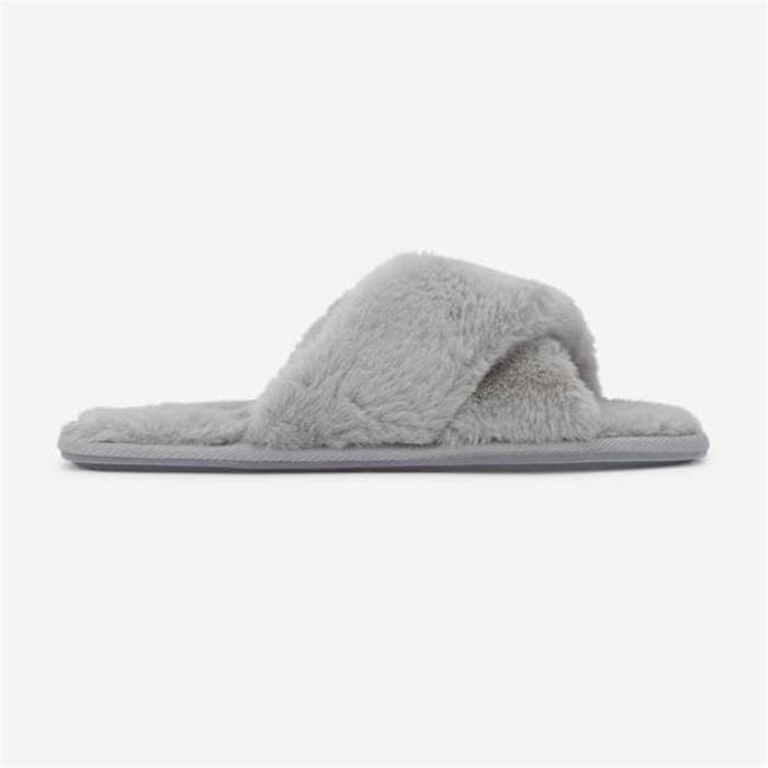 å 륹 Jack Wills  Faux Fur Cross Over Slippers Women  ǥ