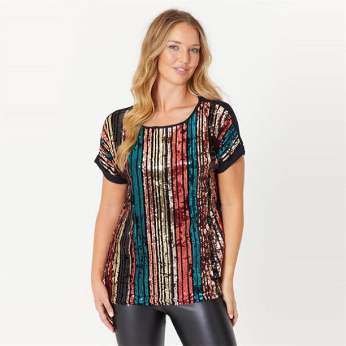 Be You 【 Sequin Front Top Women 】 ファッション レディースファッション トップス シャツ ブラウス レディース