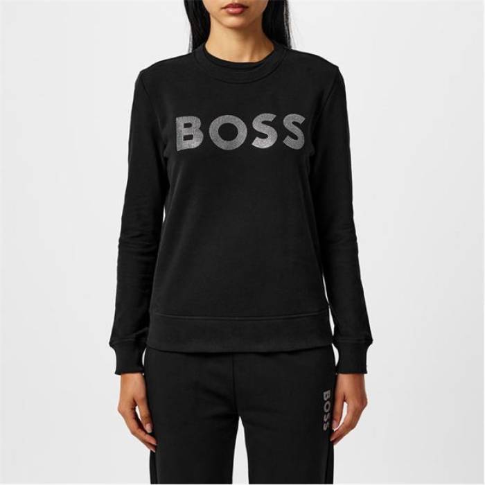 ボス Boss 【 Diamante Logo Sweatshirt Women 】 ファッション レディースファッション トップス トレーナー レディース