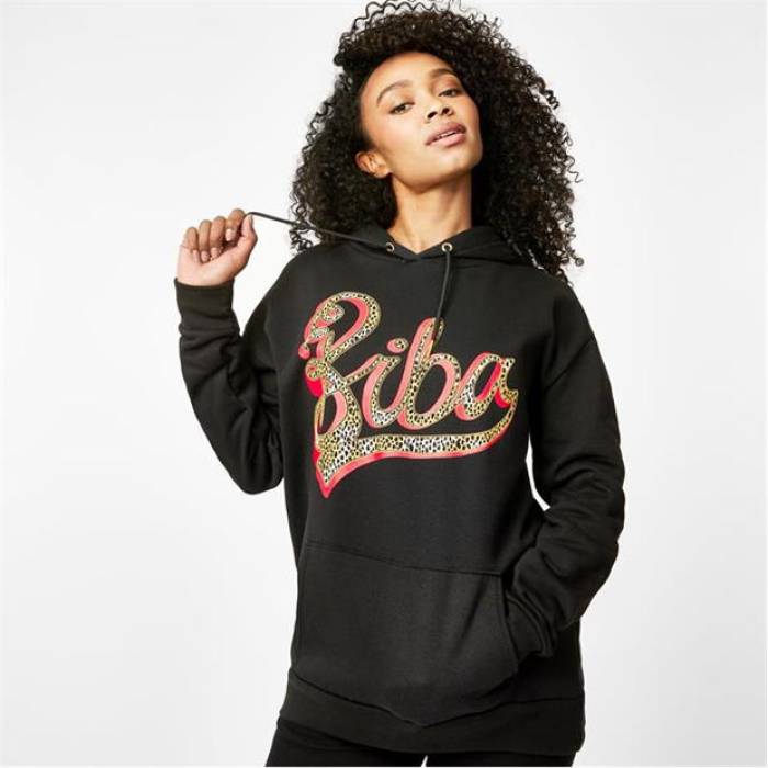 Biba 【 Leopard Logo Hoodie Women 】 ファッション レディースファッション トップス パーカー レディース