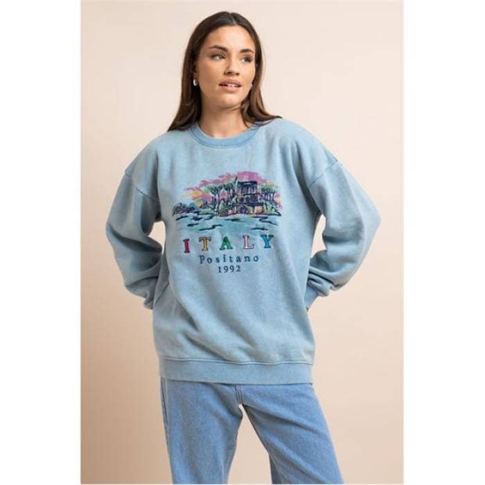 デイジーストリート Daisy Street 【 Embroidered Sweatshirt Women 】 レディース