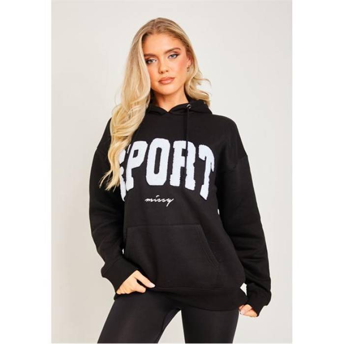 Missy Empire 【 Oversized Sport Hoodie Women 】 ファッション レディースファッション トップス パーカー レディース