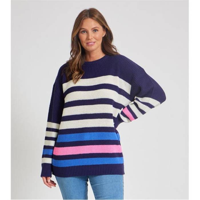 Be You 【 Stripe Jumper Women 】 ファッション レディースファッション トップス その他トップス レディース