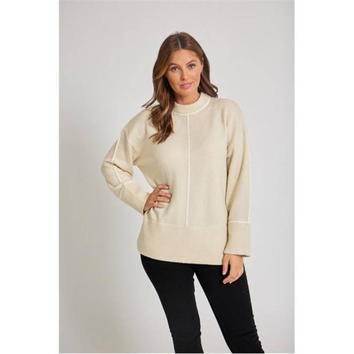 Be You 【 Trimmed Rib Jumper Women 】 ファッション レディースファッション トップス その他トップス レディース